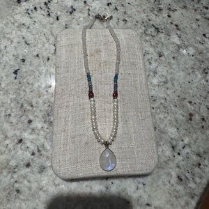 Sundance Necklace with White Pendant